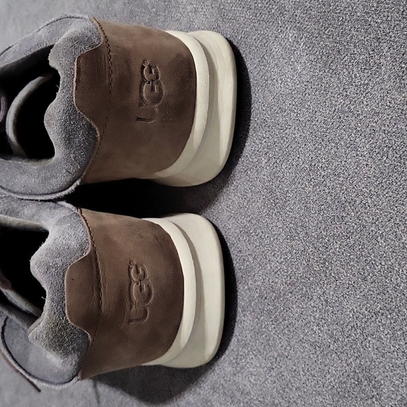 Ugg Hepner Sneakers Full Grain Leather Men's Size 13 Grey Shoes Lace Up - Picture 3 of 10